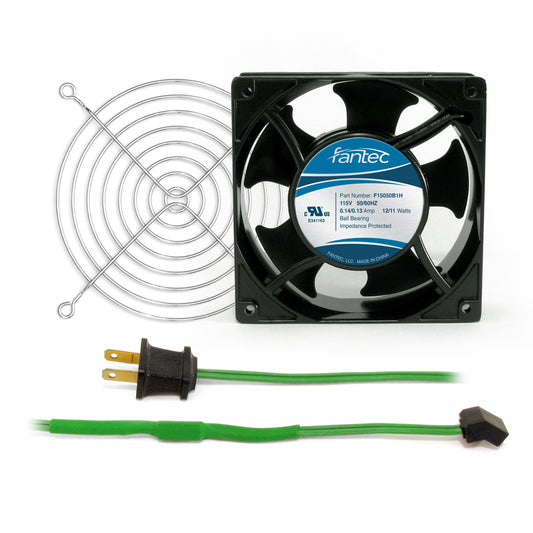Cabinet Cooling Fan Kit (120mm/GCAB702) with Fan/Cord/Wire Guard 120v