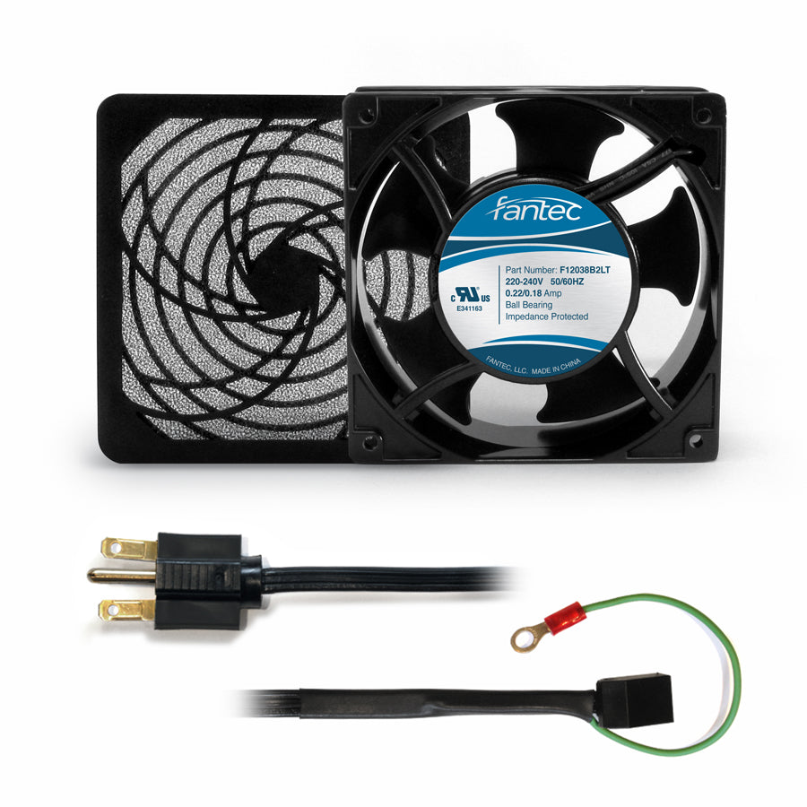 Cabinet Cooling Fan Kit (120mm/CAB803) with Fan, Filter, Cord 230v