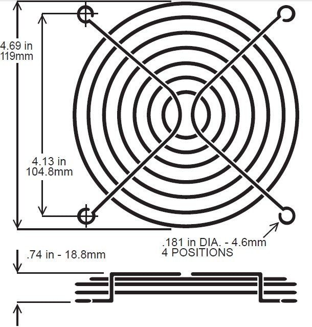 Stainless Steel Wire Fan Guards (120mm/SC120-W3SS)