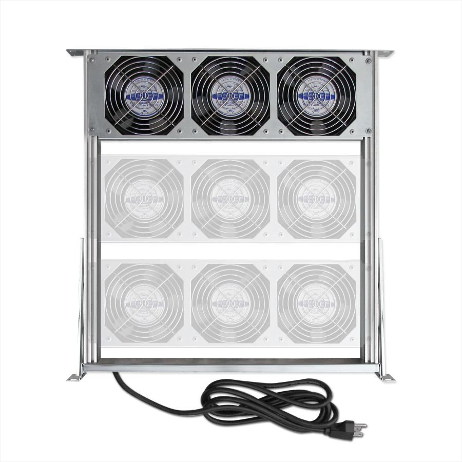 Server Rack Cooling Fan Tray Assembly 115v FTA-115-3 -