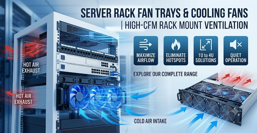 Server Rack Fan Trays & Cooling Fans | High-CFM Rack Mount Ventilation