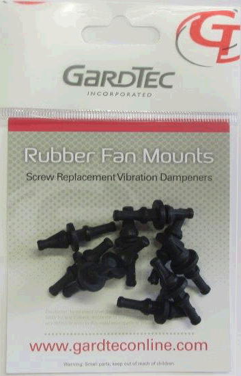 Rubber Case Fan Mounts, Anti-Vibration 10 Pack