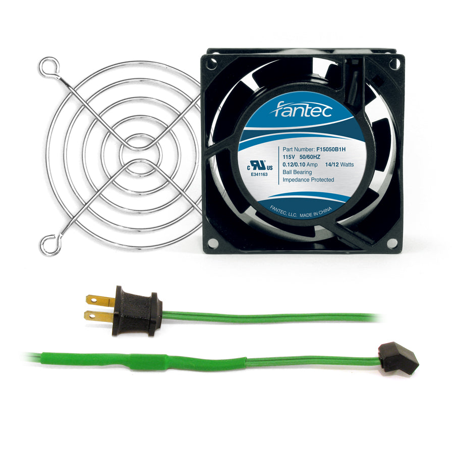 80mm Cabinet Cooling Fan Kit: Fan/Cord/Wire Guard 120v GCAB700