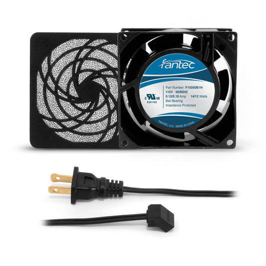 80mm Cabinet Cooling Fan Kit, Filter and Cord 120v CAB701