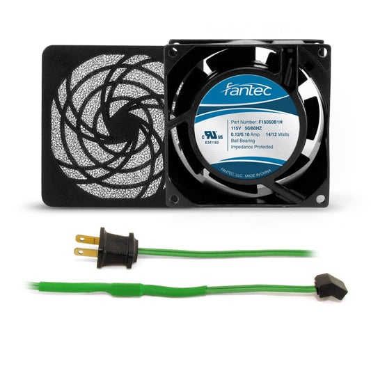 80mm Cabinet Cooling Fan Kit: Fan/Filter/Cord 120v GCAB701