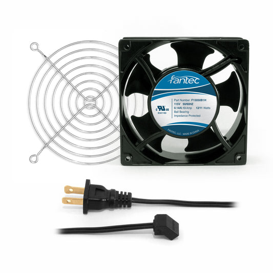 IP55 120mm Cabinet Cooling Fan Kit, Cord and Wire Guard 120v CAB721