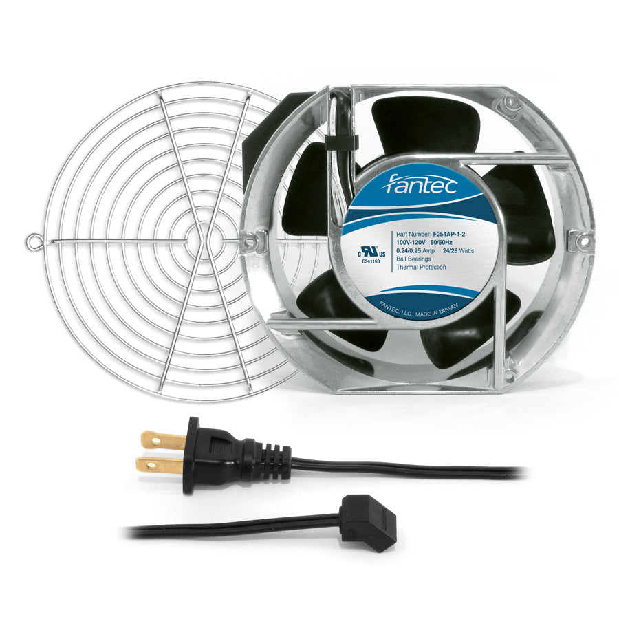 IP68 172mm Cabinet Cooling Fan Kit, Cord and Wire Guard 120v CAB725