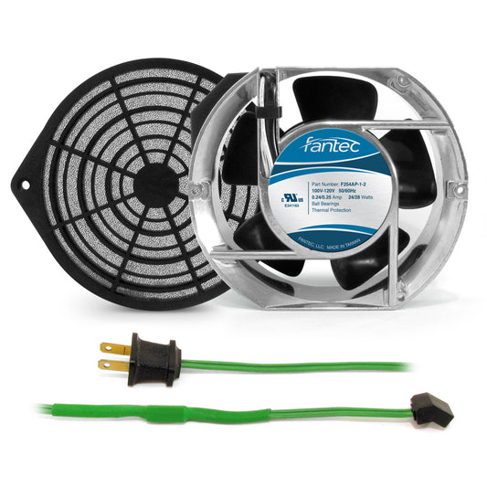 172mm Cabinet Cooling Fan Kit: Fan/Filter/Cord 120v GCAB708