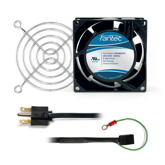 80mm Cabinet Cooling Fan Kit: Fan, Cord, Wire Guard 230v CAB800