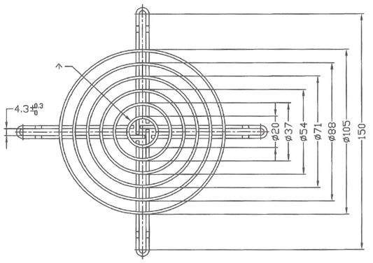 150mm Fan Guard, Wire SC100-W1 Euro